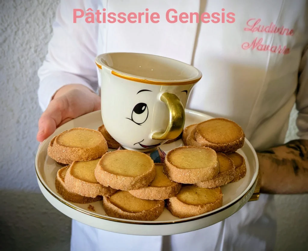 Photo de biscuits diamants à la vanille vanille de la page boutique de la Pâtisserie Genesis, pâtisserie sur commande et boutique en ligne de Biscuits à Gruissan.
